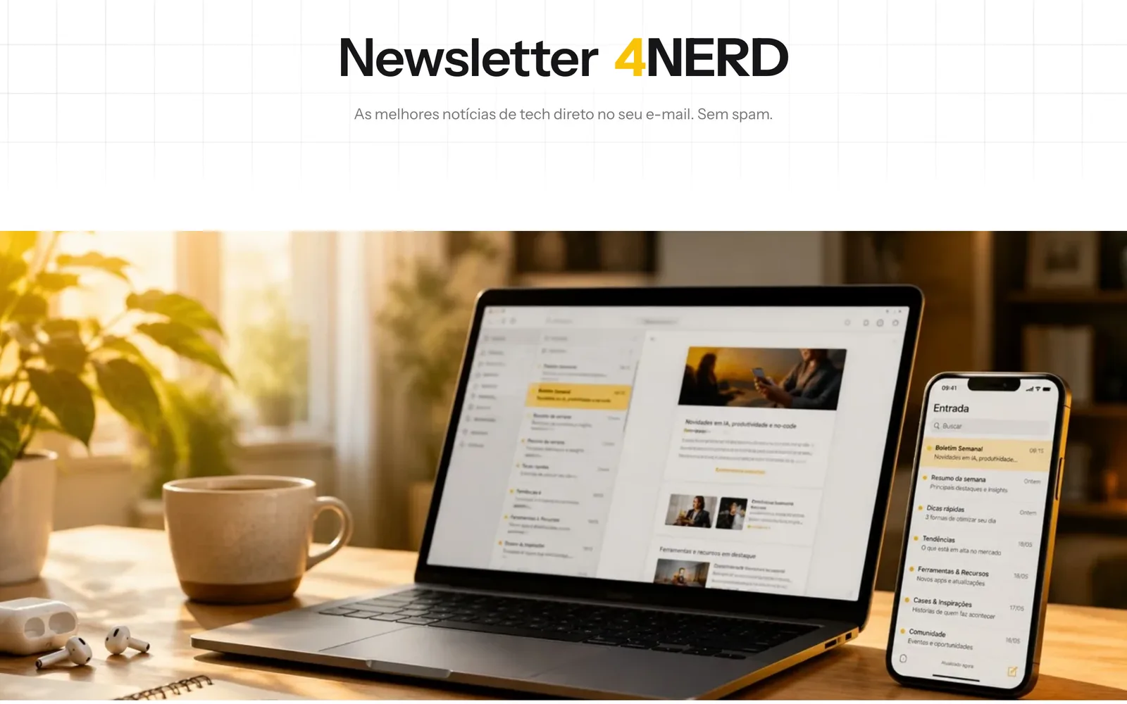 4nerd website — dedicated Newsletter page