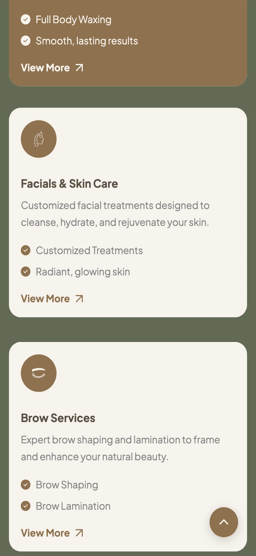 Brazilian Haven Beauty website on mobile — additional screen