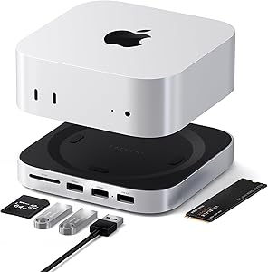 Satechi Mac mini M4 Hub & Stand — NVMe SSD Enclosure, USB Hub