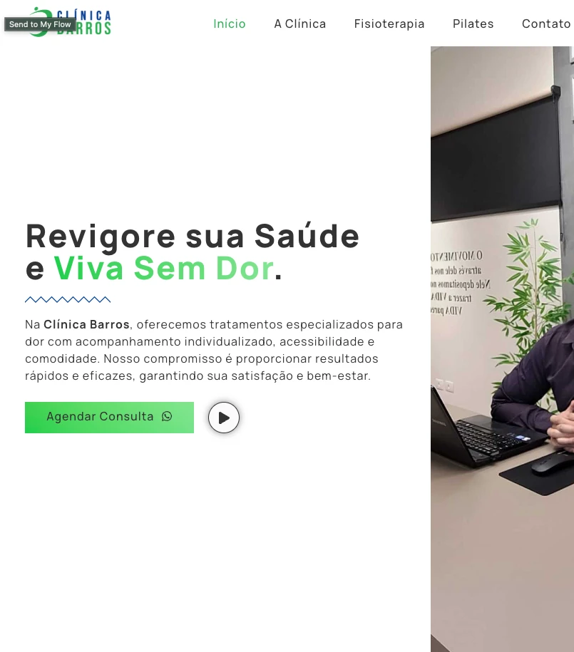 Clinica Barros website screenshot